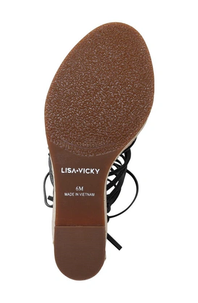 Shop Lisa Vicky Gaze Platform Wedge Sandal In Black