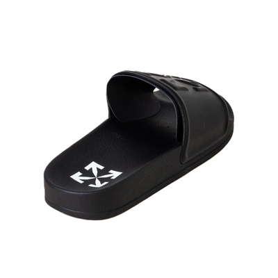 Off-white Off White Women Black Leather Bookish Slippers