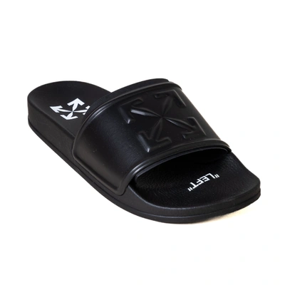 Shop Off-white Arrow Rubber Slides In Eu 37