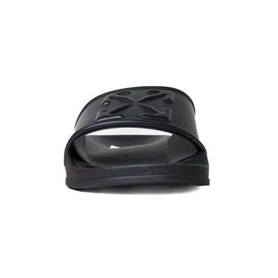 Off-white Off White Women Black Leather Bookish Slippers