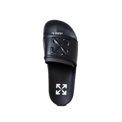 Off-white Off White Women Black Leather Bookish Slippers
