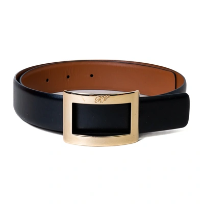 Shop Roger Vivier Buckle Belt Black In 70 Cm