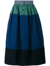 VISVIM A-Line Panel Skirt,LINEN/FLAX40%