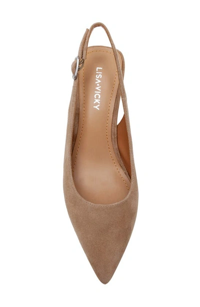 Shop Lisa Vicky Zee Pointed Toe Slingback Pump In Tan Camel