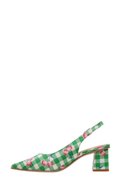 Shop Lisa Vicky Zee Pointed Toe Slingback Pump In Green Cherry