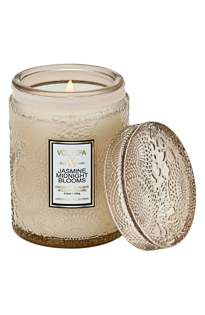Voluspa Jasmine Midnight Blooms Small Jar Candle In Jasmine Midnight Blooms