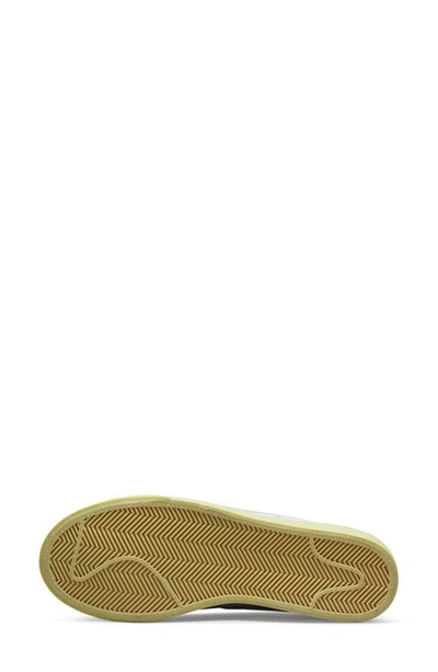 Nike Women's Blazer Low Platform Shoes In White/ White-lemon Wash-black
