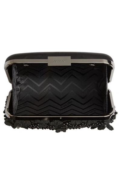 Olga Berg Beth Bead & Crystal Clutch In Black
