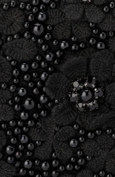 Olga Berg Beth Bead & Crystal Clutch In Black