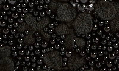 Olga Berg Beth Bead & Crystal Clutch In Black