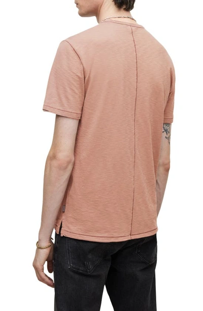 Shop John Varvatos Ashe Pima Cotton Slub T-shirt In Rust