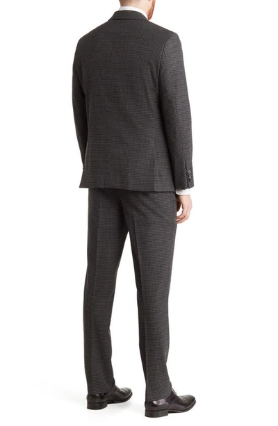 Shop Savile Row Co Gray Check Notch Lapel Two-piece Suit Set In Grey