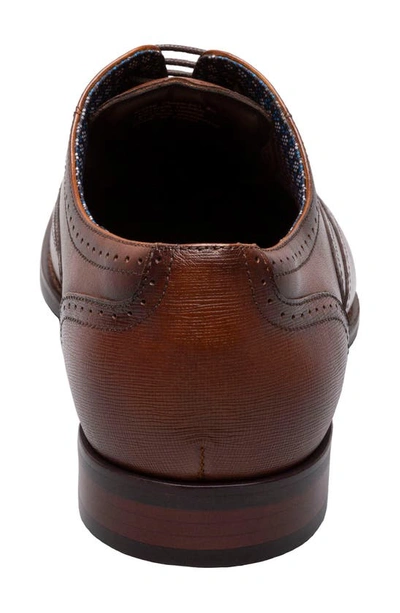 Shop Stacy Adams Kaine Wingtip Oxford In Cognac