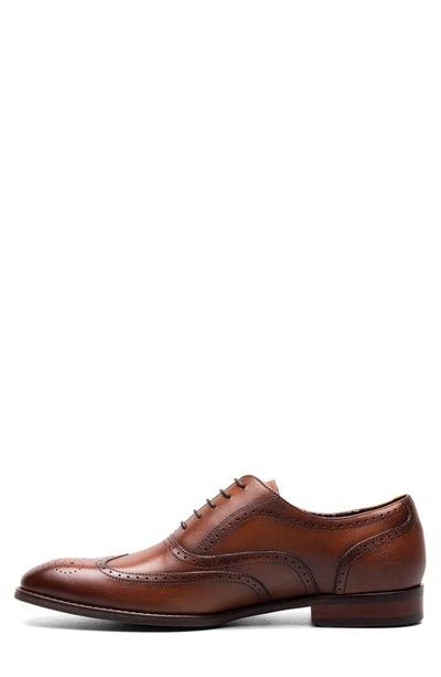 Shop Stacy Adams Kaine Wingtip Oxford In Cognac