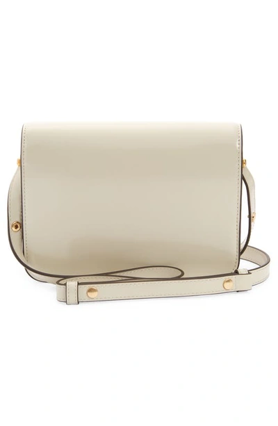 Shop Tory Burch Robinson Spazzolato Leather Shoulder Bag In Shea Butter