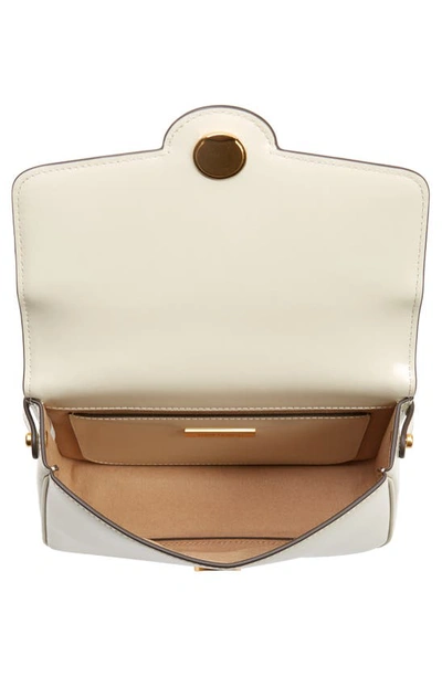 Shop Tory Burch Robinson Spazzolato Leather Shoulder Bag In Shea Butter