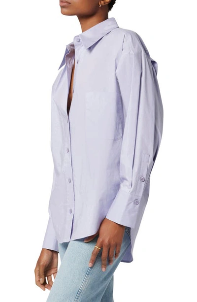 Equipment Quinne Embroidered Cotton Shirt In Languid Lavender