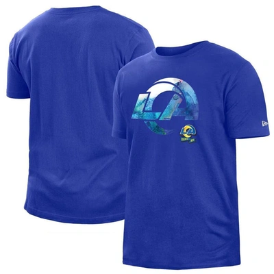 Shop New Era Royal Los Angeles Rams 2022 Sideline Ink Dye T-shirt In Blue