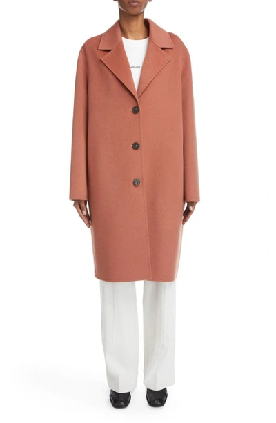 Shop Acne Studios Avalon Double Face Wool Coat In Rose Pink