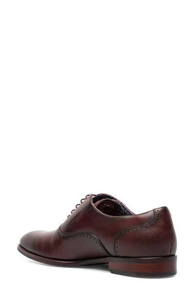 Shop Stacy Adams Kalvin Plain Toe Oxford In Burgundy