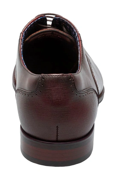 Shop Stacy Adams Kalvin Plain Toe Oxford In Burgundy