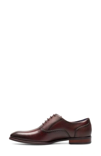 Shop Stacy Adams Kalvin Plain Toe Oxford In Burgundy