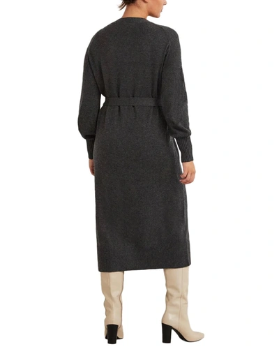 Shop Boden Cardigan Wool-blend Midi Dress In Grey