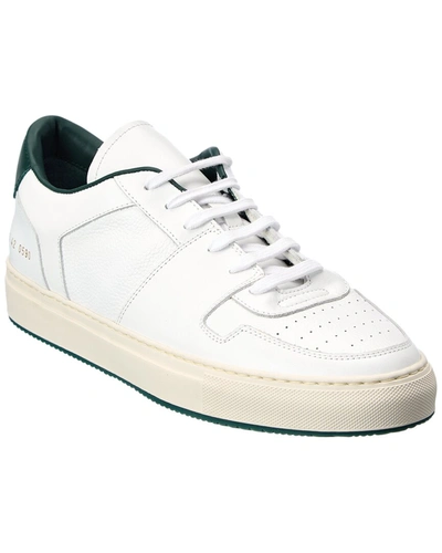 Shop Common Projects Decades Low Leather Sneaker In White