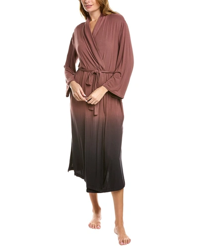 Shop Donna Karan Sleepwear Donna Karan Sleep Robe In Brown