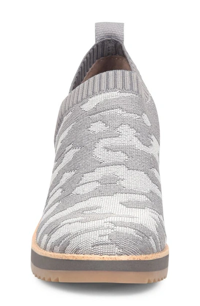 Shop Söfft Elesia Knit Wedge Bootie In Steel Grey