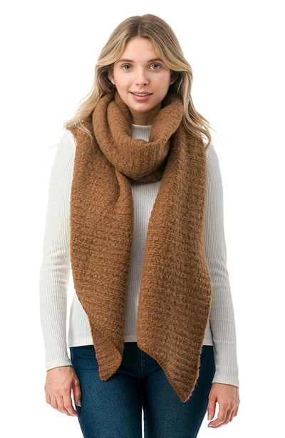Marcus Adler Ultrasoft Whipstitched Scarf In Cinnamon