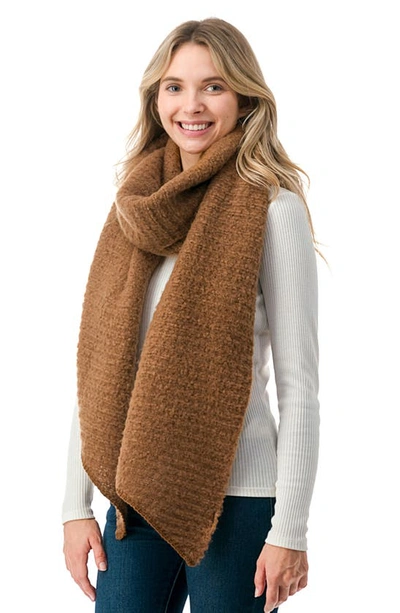 Marcus Adler Ultrasoft Whipstitched Scarf In Cinnamon