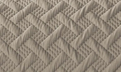 Vcny Home Nina Embossed Basketweave Quilt Set In Taupe