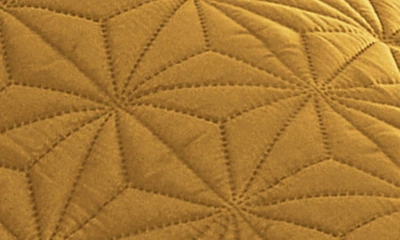 Shop Vcny Home Kaleidoscope Embossed Geometric Quilt Set In Gold