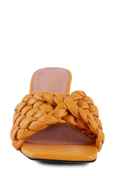 London Rag Celie Woven Heeled Sandal In Yellow