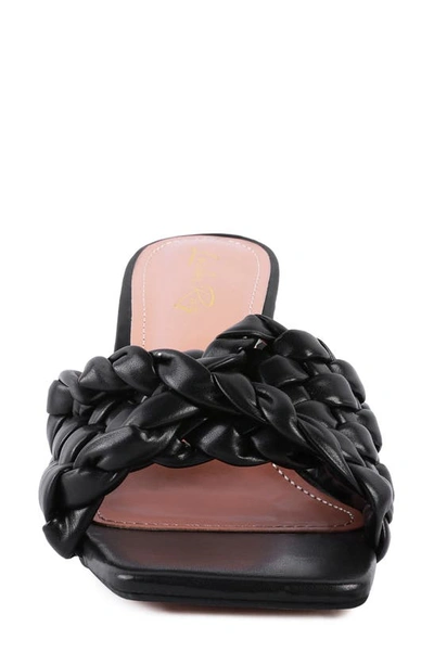 Shop London Rag Celie Woven Heeled Sandal In Black