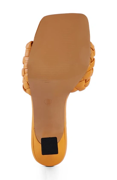 London Rag Celie Woven Heeled Sandal In Yellow