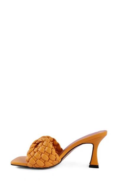 London Rag Celie Woven Heeled Sandal In Yellow