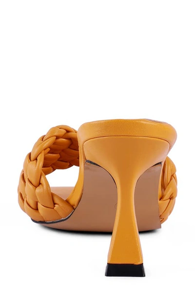 London Rag Celie Woven Heeled Sandal In Yellow