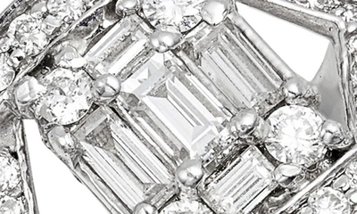 Mindi Mond 18k White Gold Clarity Lattice Diamond Ring In 18kwg