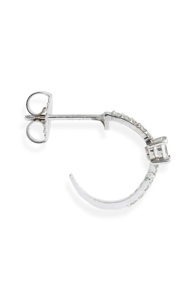Shop Mindi Mond Fancy Diamond Huggie Hoop Earrings In 18k Wg