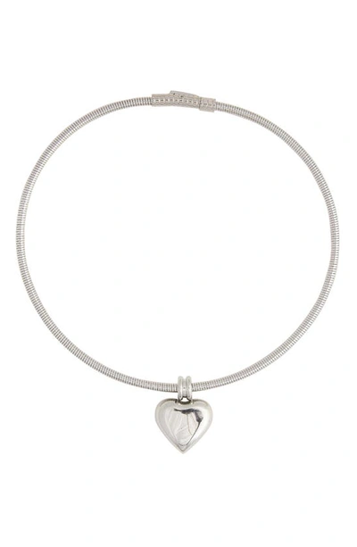 Shop Petit Moments Irresistible Heart Charm Necklace In Silver
