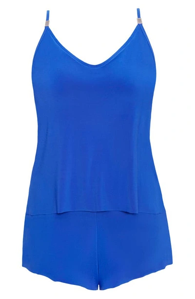 Shop Magicsuit ® Mila One-piece Romper Swimsuit In Sapphire