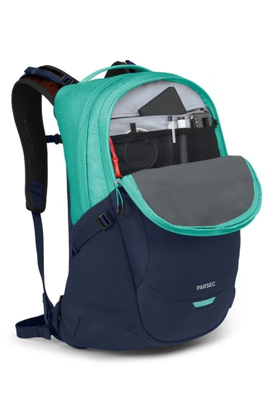 Shop Osprey Parsec 26l Backpack In Reverie Green / Cetacean Blue