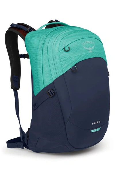 Shop Osprey Parsec 26l Backpack In Reverie Green / Cetacean Blue