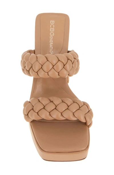 Shop Bcbgeneration Gemma Platform Slide Sandal In Tan