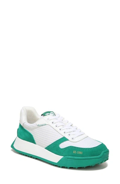 Shop Sam Edelman Layla Sneaker In Green/ White