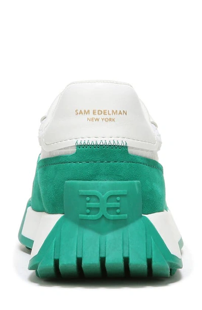 Shop Sam Edelman Layla Sneaker In Green/ White