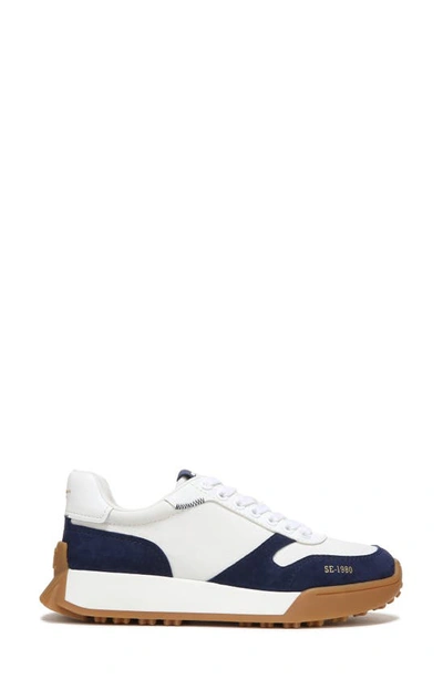 Sam Edelman Layla Sneaker Navy Suede Nylon In Navy Multi