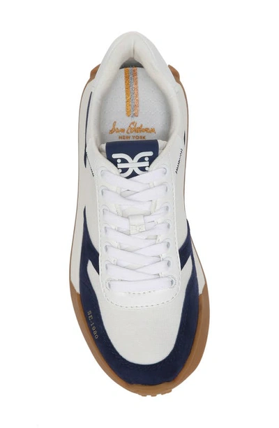 Sam Edelman Layla Sneaker Navy Suede Nylon In Navy Multi